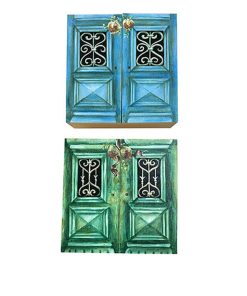 sqaure wooden gift box with window ZRGB3054