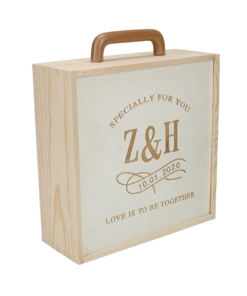 unfinished wood medium suitcase box ZRGB3030