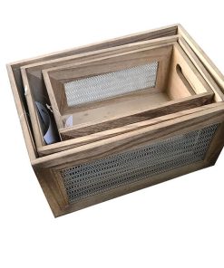 large wooden crates with wire mesh ZRWT8015