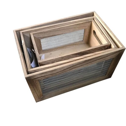 large wooden crates with wire mesh ZRWT8015