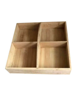 square wooden tray with 4 sections ZRWT7013