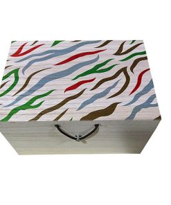 unfinished wooden gift box with hinged lid