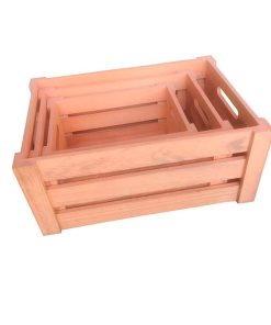 wooden nesting crates with handle ZRWT8001-1