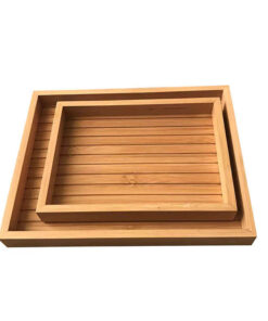 wooden tray set