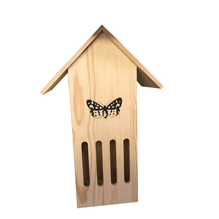 natural Wood Butterfly house with custom made