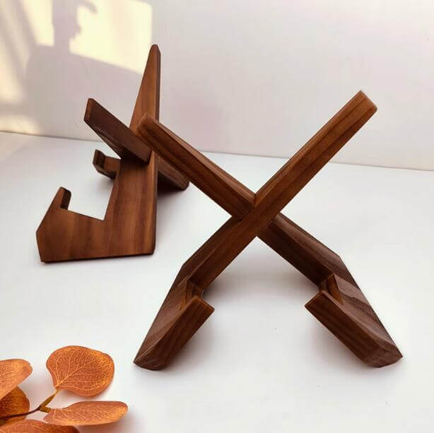 wooden recipe book stand